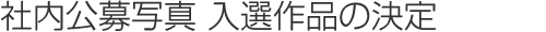 社内公募写真 入選作品の決定